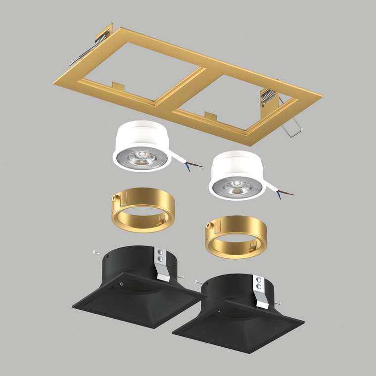 Светильник DOMINO QUADRO под LED модуль/лампу МR16 (214523+214507+214507+214003+214003)