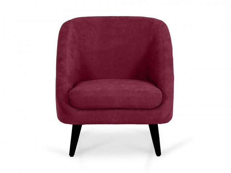Кресло Corsica бордового цвета с черными ножками 