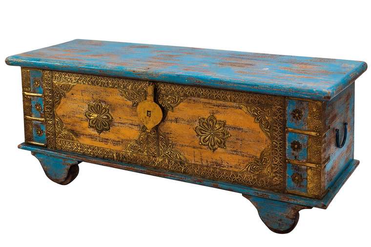 СУНДУК СИНИЙ "ИНДИЙСКИЙ ПРОВАНС"