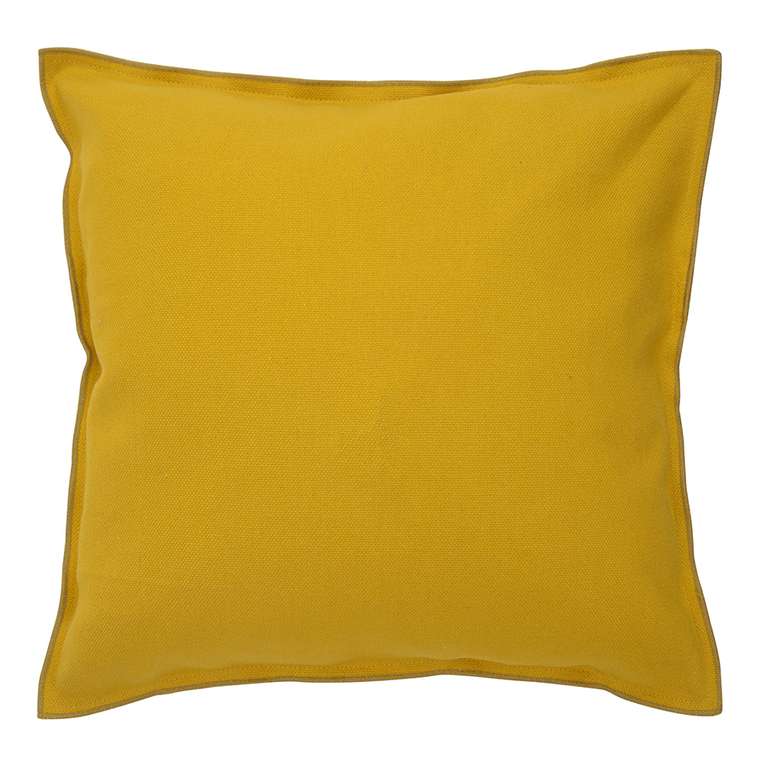 Чехол на подушку из фактурного хлопка Essential горчичного цвета