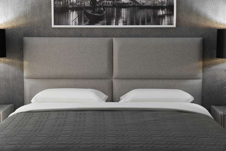 Кровать с основанием Риальто 180х200 холодного бежевого цвета