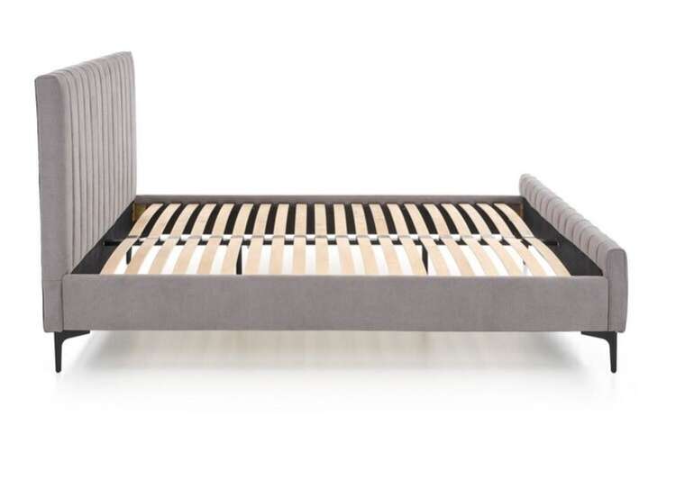 Кровать Francesca 160х200 светло-серого цвета без подъемного механизма