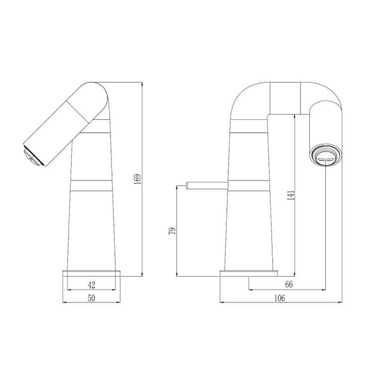 Смеситель для раковины Haiba HB10813-3, пепельный