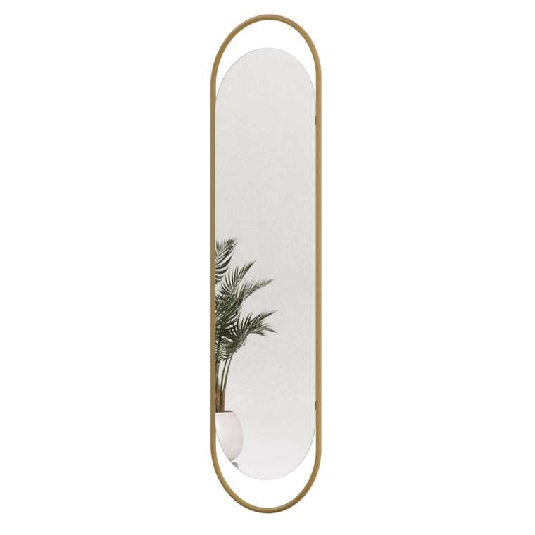 Дизайнерское настенное зеркало Evelix L в раме золотого цвета