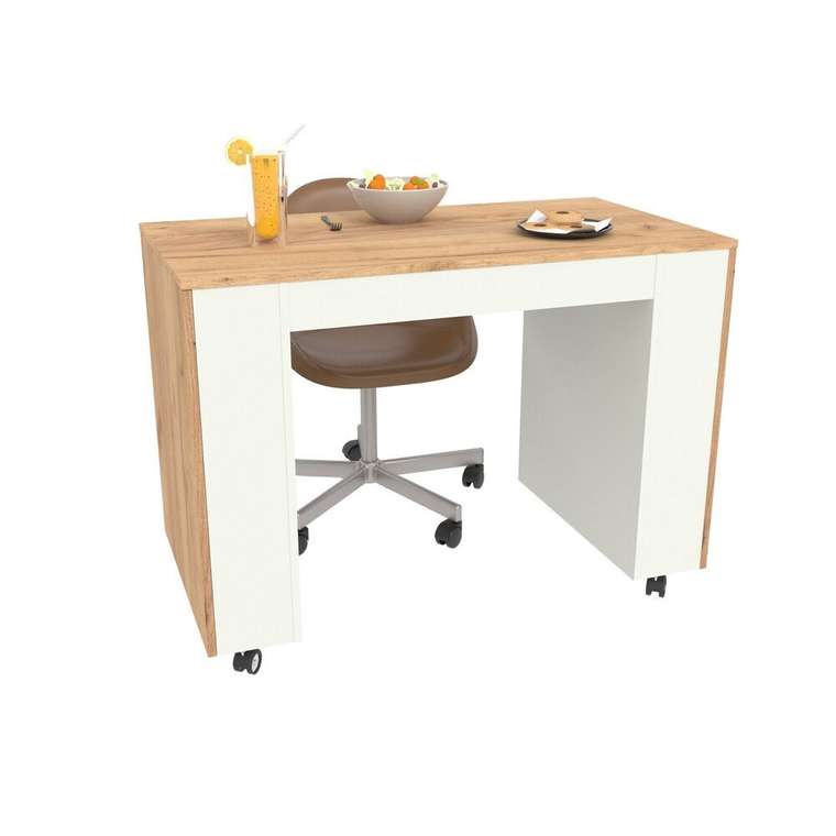 Стол мобильный с бутылочницей Априори С4110.2 серо-бежевого цвета 