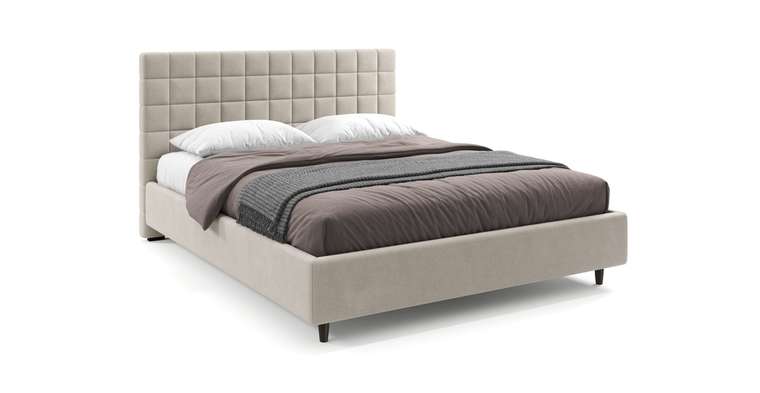 Кровать Ребекка-2 140x200 бежевого цвета с подъемным механизмом
