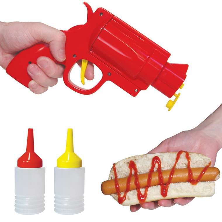 Диспенсер для кетчупа и горчицы Mustard condiment gun