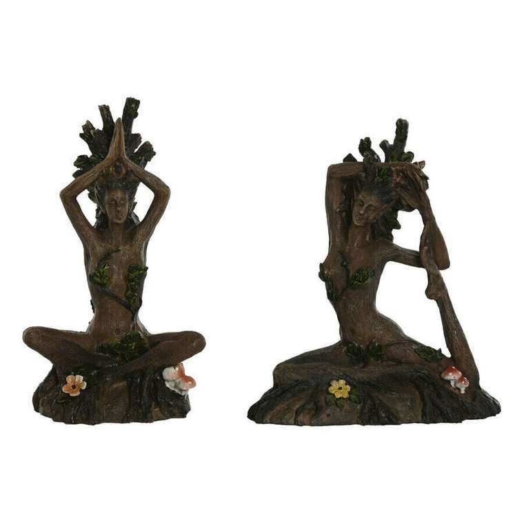 Декоративная фигура Коричневый Yoga Индиец 13 x 6 x 16 cm (2 штук)