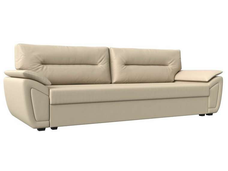 Прямой диван-кровать Нэстор Лайт бежевого цвета (экокожа)