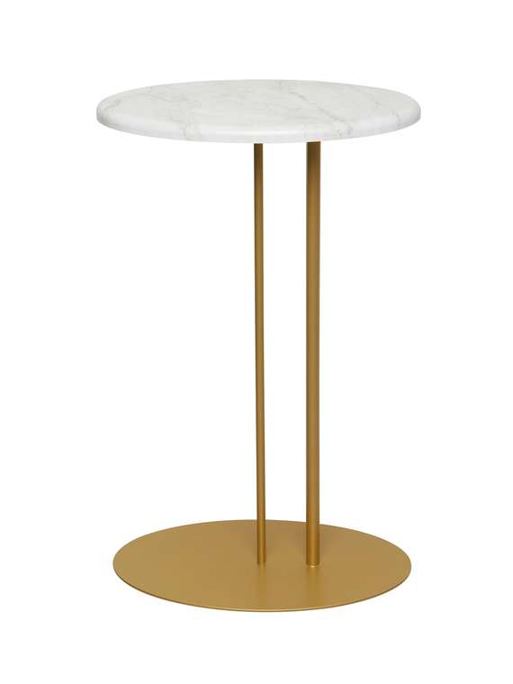 Кофейный стол Сallisto M бело-золотого цвета