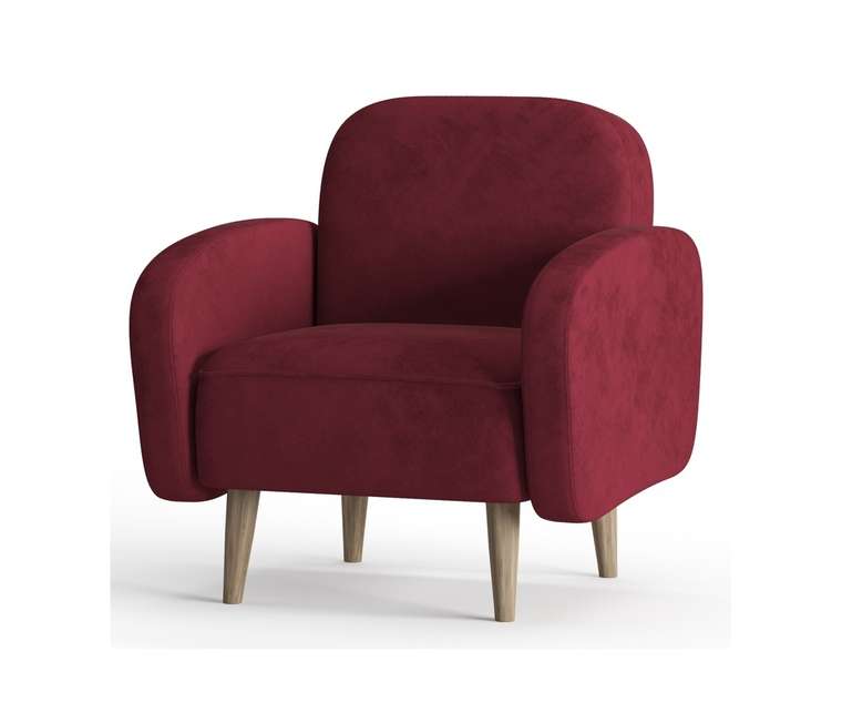 Кресло Бризби бордового цвета