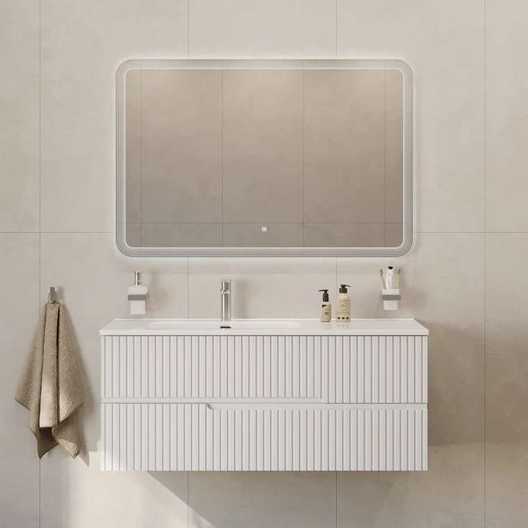 Мебель для ванной комнаты Duet 120 белого цвета