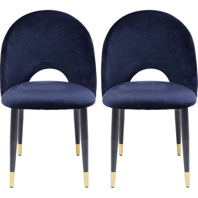 Набор из двух стульев Iris темно-синего цвета