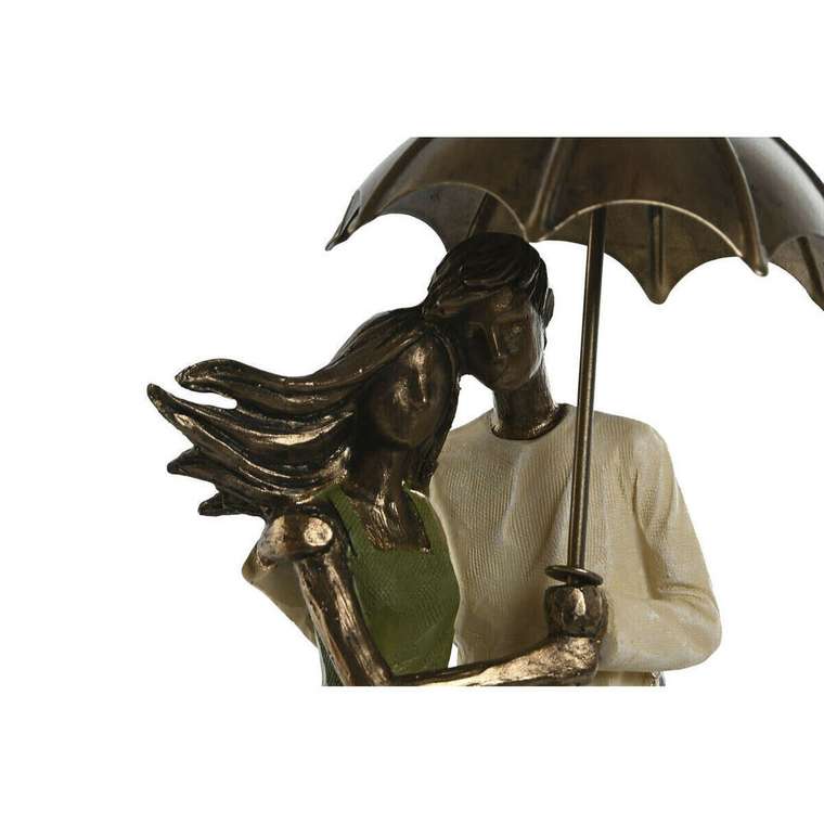 Декоративная фигура Зеленый Позолоченный Пара 12,5 x 8 x 25,5 cm