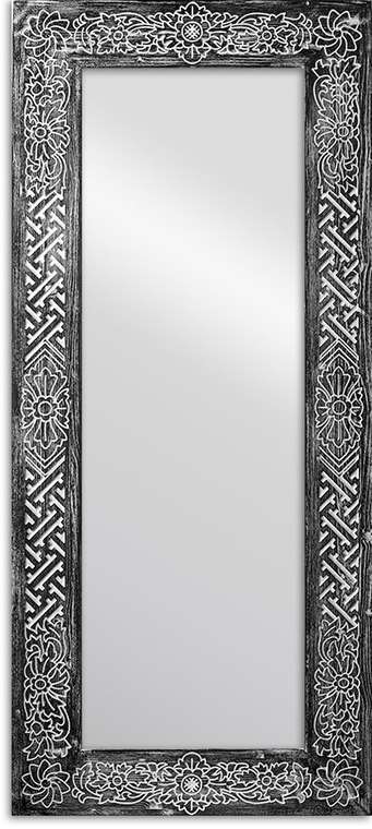 Настенное зеркало Mas Black 62x142 в раме из массива сосны