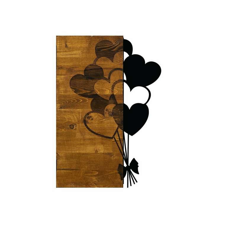 Настенный декор Шары 39x58 коричнево-черного цвета