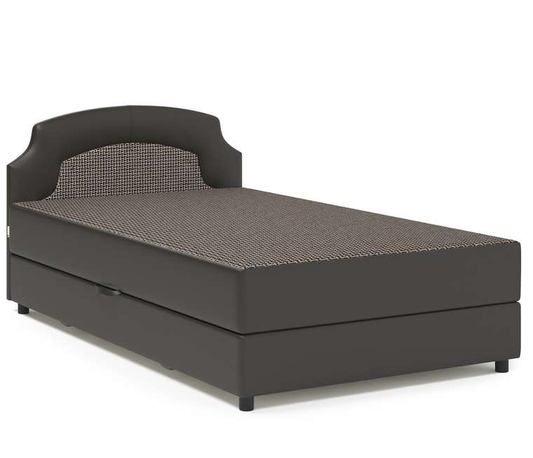 Кровать тахта Шарм 90х198 бежевого-серого цвета с подъемным механизмом