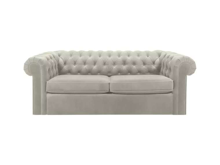 Диван Chesterfield светло-серого цвета
