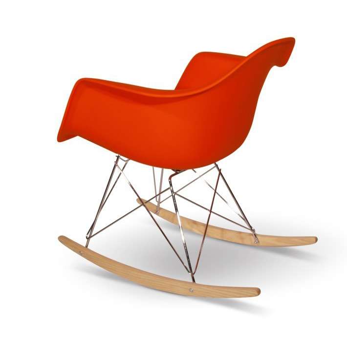 Стул Eames Style RAR Rocking Chair оранжевый