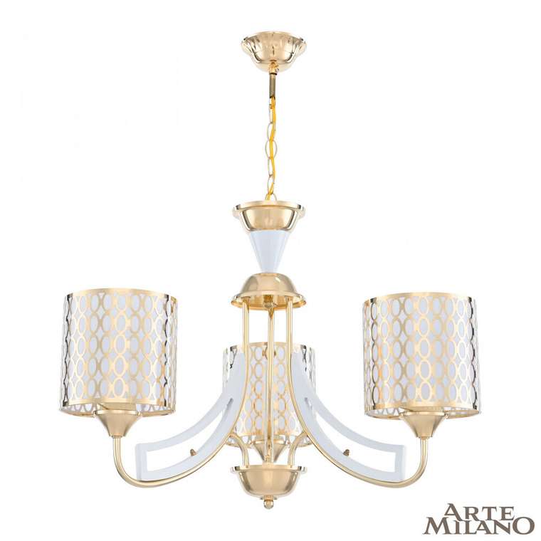 Подвесная люстра Florentia-3387 303387/3 Wh/Gd (дерево, цвет белый)