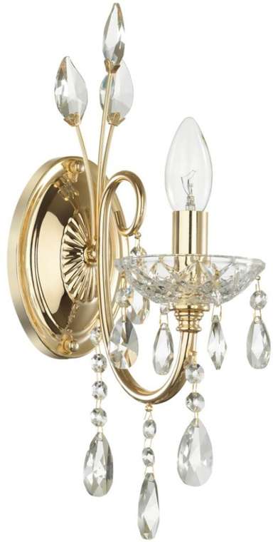 Бра хрусталь Odeon Light Versia 4977/1W подсвечник с подвесками