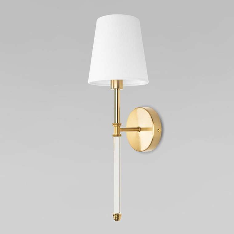 Бра Cosy 10308W Antique Brass (ткань, цвет белый)