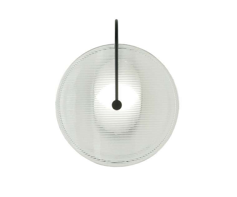 Настенный светильник Мелисса черный/прозрачный d25 h30 Led 8W (4000K)