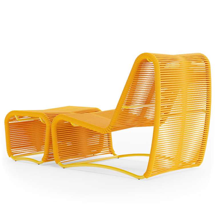 Шезлонг Бали желтого цвета