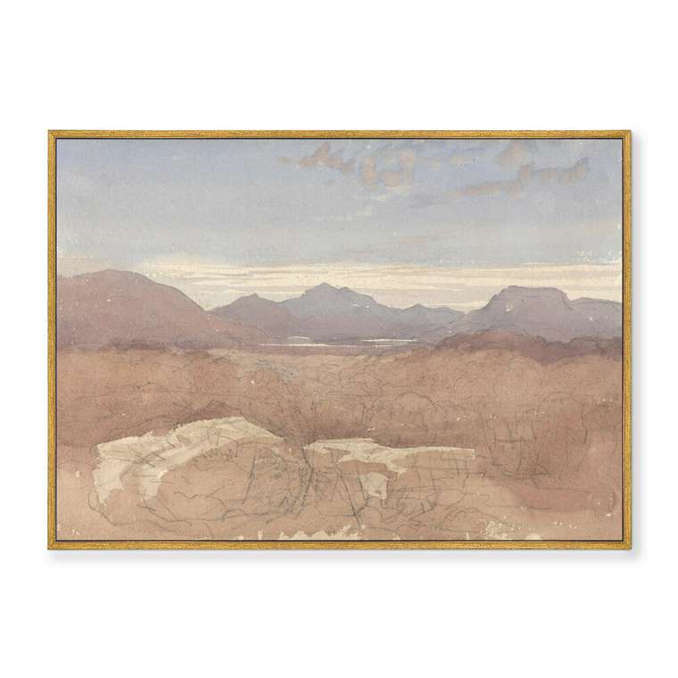 Репродукция картины на холсте A Mountainous View, North Wales, 1810г.