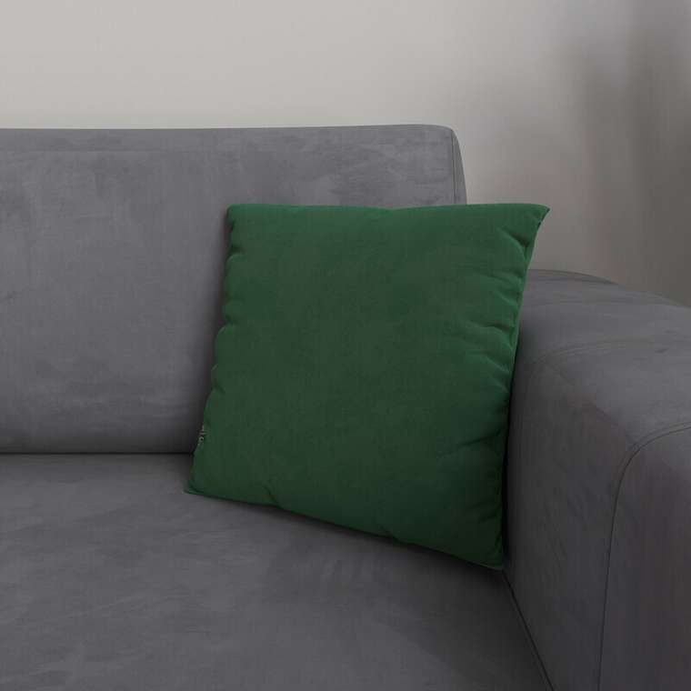 Декоративная подушка изумрудного цвета