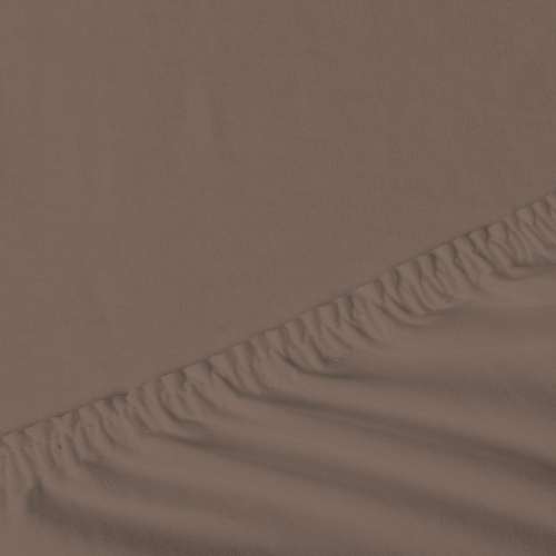 Трикотажная простыня на резинке 140х200х20, 100% хлопок, пл. 125 гр./кв. м., 'Мокко'