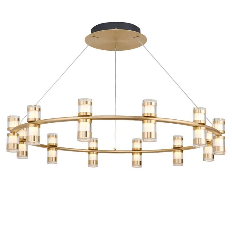 подвесная люстра Ampullen золотой металл, акрил 12*LED*3W, 2880LM, 4000K, included