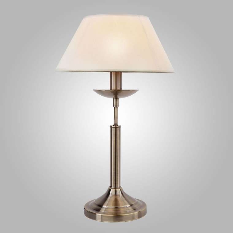 Классическая настольная лампа с абажуром 01010/1 античная бронза Hotel