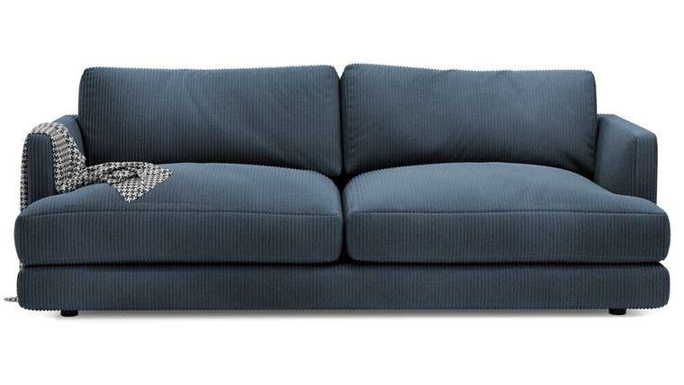 Прямой диван-кровать Ибица синего цвета