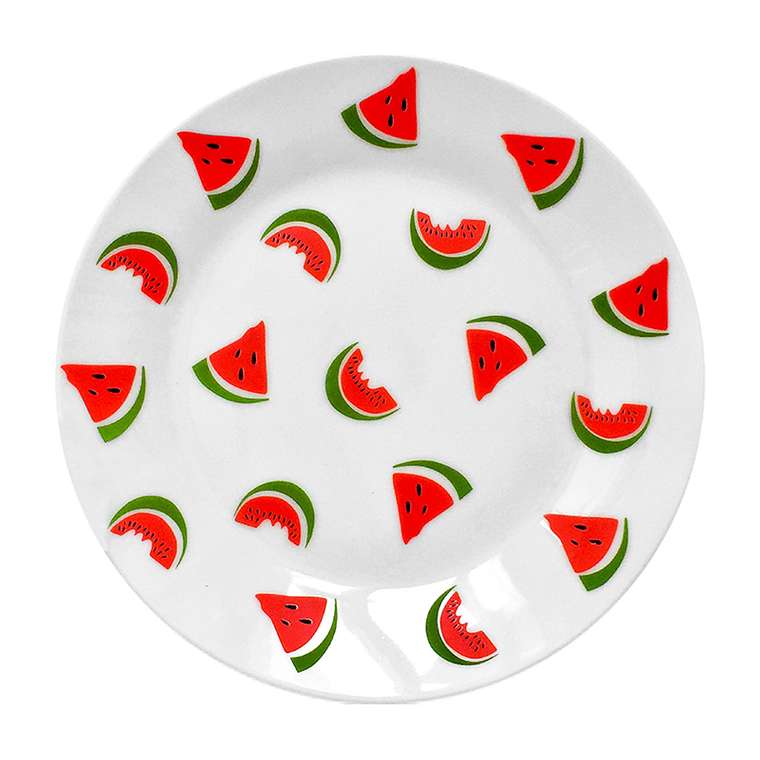 Тарелка Watermelon из фарфора с арбузным рисунком 