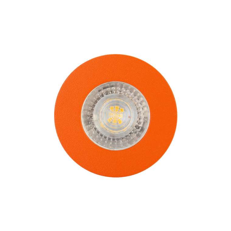 Точечный встраиваемый светильник оранжевого цвета
