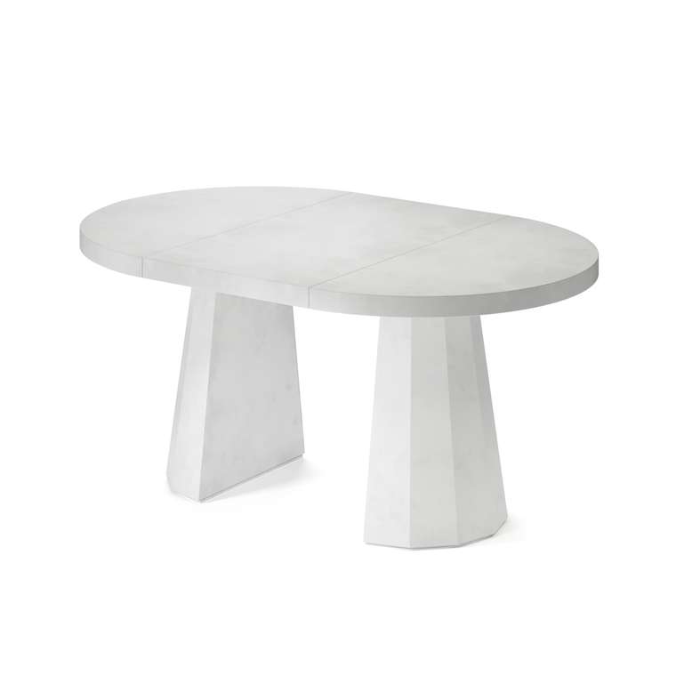 Обеденный стол раздвижной Хатиса L белого цвета