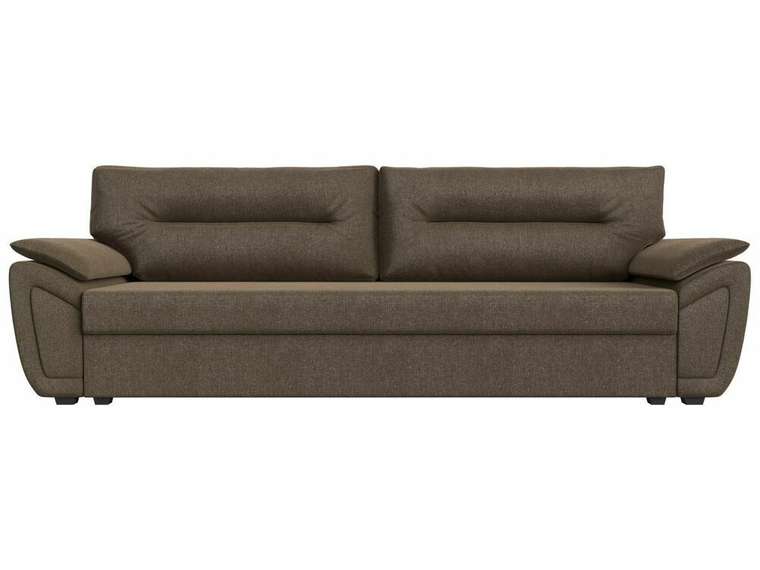 Прямой диван-кровать Нэстор Лайт коричневого цвета