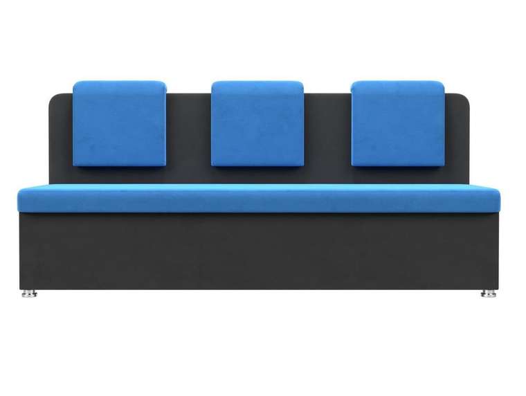 Кухонный прямой диван Маккон серо-голубого цвета