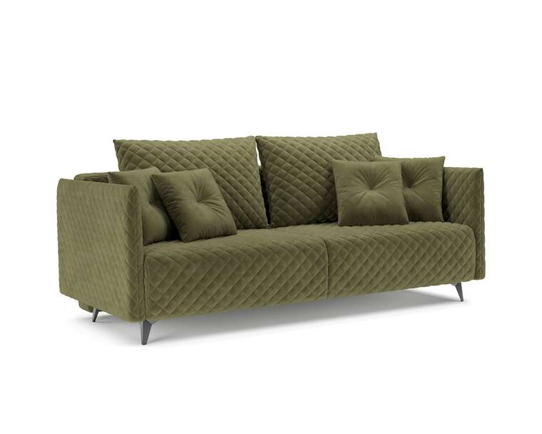 Прямой диван-кровать Вашингтон зеленого цвета