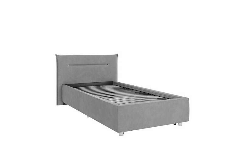 Кровать Альба 90х200 светло-серого цвета без подъемного цвета