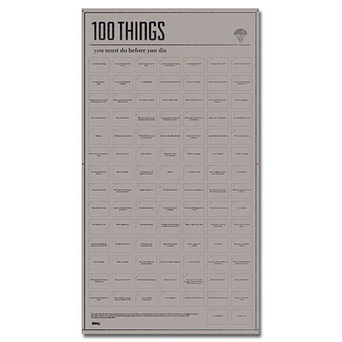 Постер «100 вещей, которые нужно сделать прежде чем умереть»