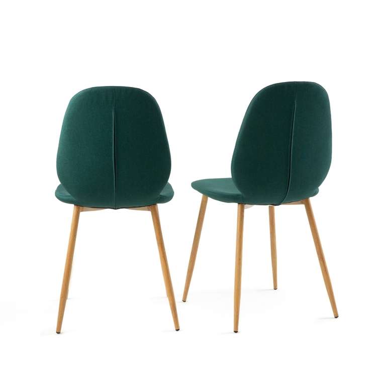 Комплект из двух стульев Nordie зеленого цвета