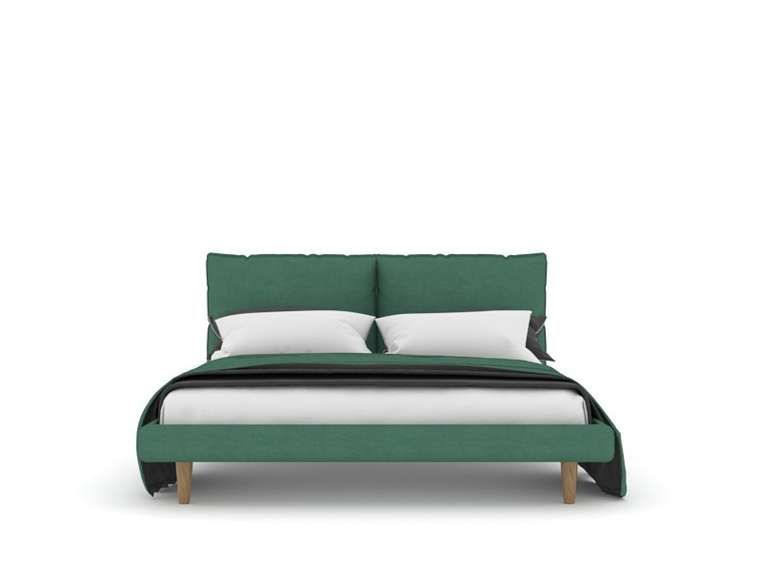 Кровать Крис 160х200 зеленого цвета без подъемного механизма