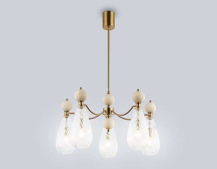 Люстра на штанге Ceramo Modern LH53286 (стекло, цвет прозрачный)