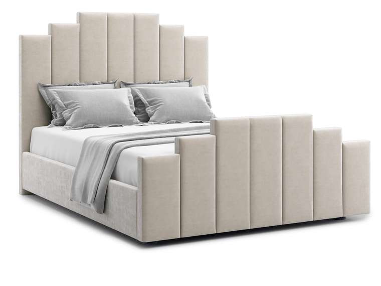 Кровать Velino 160х200 бежевого цвета с подъемным механизмом