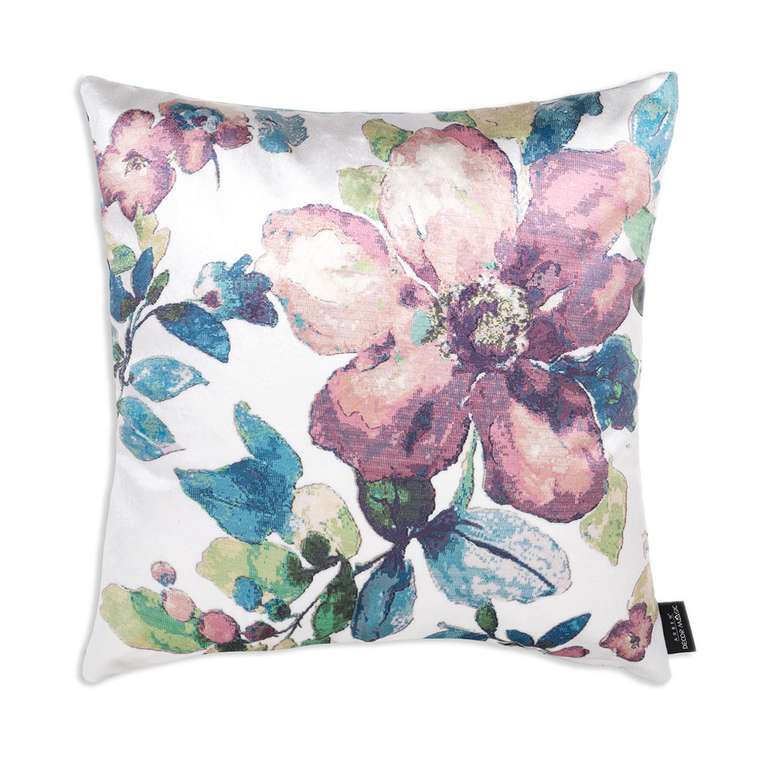 Декоративная подушка Aquarel с цветочным принтом