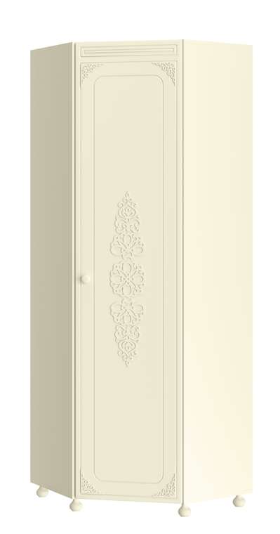 Угловой шкаф Ассоль цвета ваниль правый