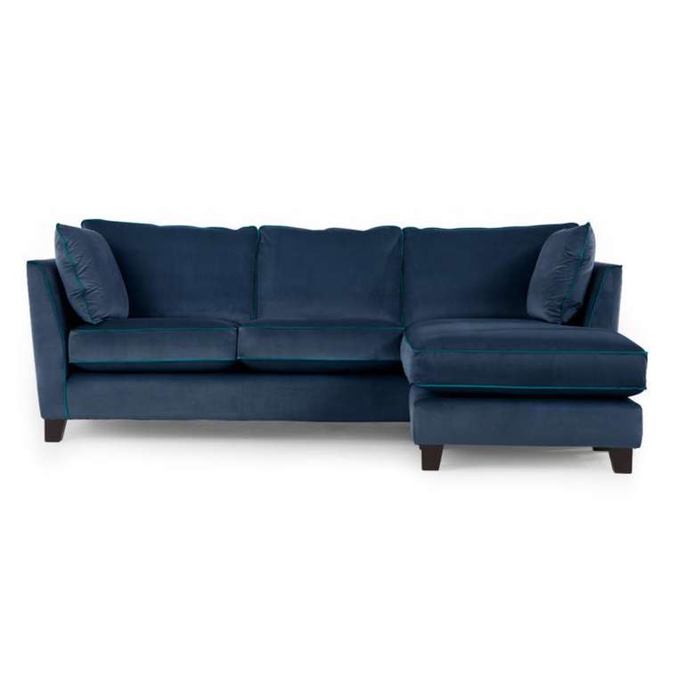 Угловой диван Wolsly темно-синего цвета
