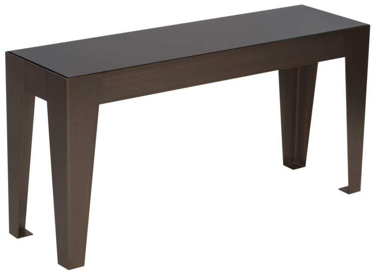 Стол журнальный "Hermes" Black Glass из металла и стекла 